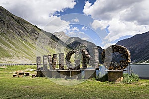 Welcome sign in Livigno, Italy