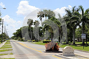 Welcome Sign of Royal Palm Isles