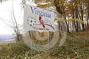 Welcome sign, Virginia