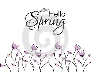 Welcome spring design. Great for a sell-out, banner, frame, website, landing page, flyer, postcard, print or email.