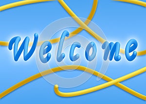 Welcome text background