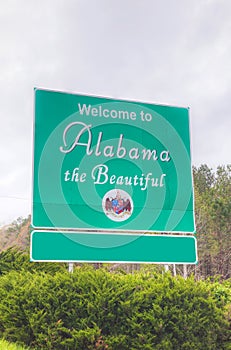 Welcome to Alabama the Beautiful sign