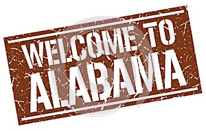 welcome to Alabama stamp