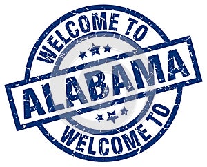 welcome to Alabama stamp