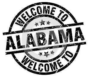 welcome to Alabama stamp