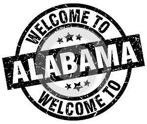 welcome to Alabama stamp