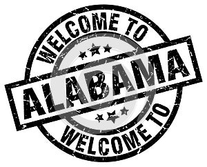 welcome to Alabama stamp