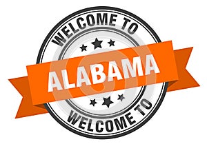 welcome to Alabama. Welcome to Alabama isolated stamp.