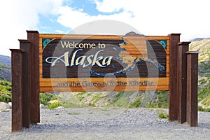 Welcome to Alaska sign