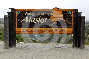 Welcome to Alaska sign