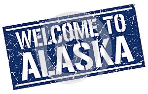 welcome to Alaska stamp