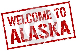 welcome to Alaska stamp