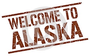 welcome to Alaska stamp