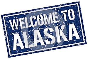 welcome to Alaska stamp