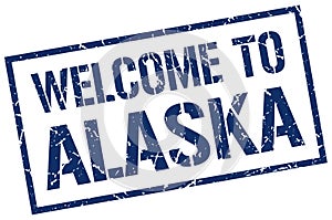 welcome to Alaska stamp