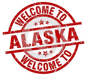 welcome to Alaska stamp