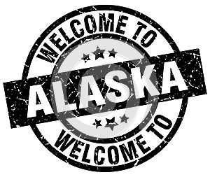 welcome to Alaska stamp