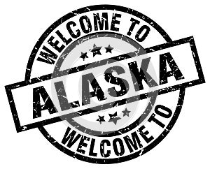 welcome to Alaska stamp