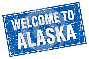 welcome to Alaska stamp