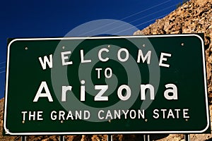 Welcome to Arizona road sign