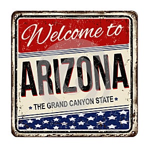 Welcome to Arizona vintage rusty metal sign