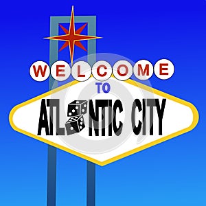 Welcome to Atlantic City sign photo