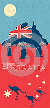 Welcome to Australia vintage poster