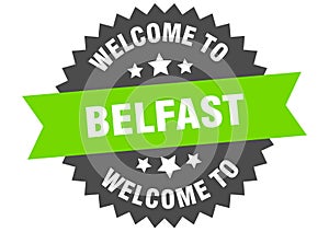 welcome to Belfast. Welcome to Belfast isolated sticker.