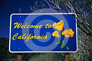 Welcome to California sign