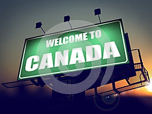 Welcome to Canada Billboard at Sunrise. photo