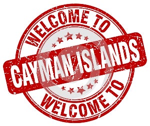welcome to Cayman Islands stamp