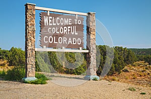 Welcome to Colorado road sign