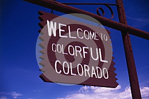 Welcome to Colorado sign