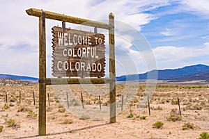 Welcome to colorful Colorado sign