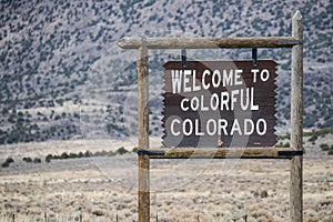 Welcome to colorful colorado sign