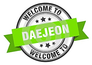 welcome to Daejeon. Welcome to Daejeon isolated stamp.
