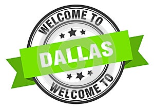 welcome to Dallas. Welcome to Dallas isolated stamp.