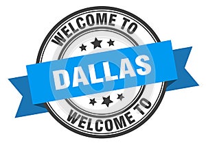 welcome to Dallas. Welcome to Dallas isolated stamp.