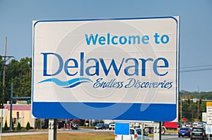 Welcome to Delaware road sign