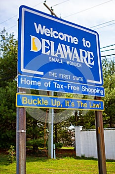 Welcome to Delaware State Sign