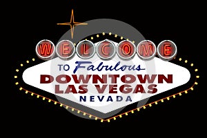 Welcome to Fabulous Downtown Las Vegas Nevada Sign