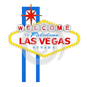 Welcome to Fabulous Las Vegas Sign Isolated