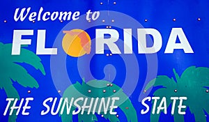 Welcome to Florida sign