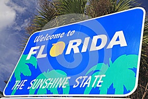 Welcome to Florida sign