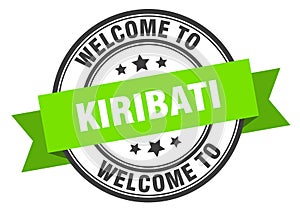 welcome to Kiribati. Welcome to Kiribati isolated stamp.