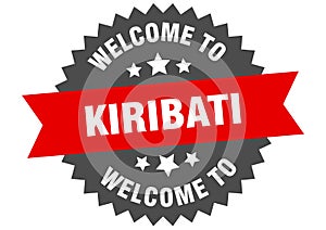 welcome to Kiribati. Welcome to Kiribati isolated sticker.