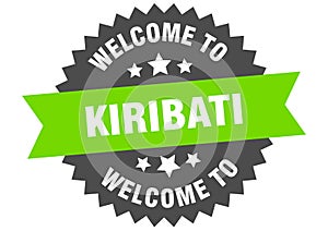 welcome to Kiribati. Welcome to Kiribati isolated sticker.