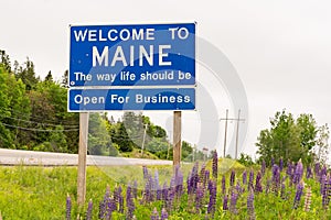 Welcome to Maine Roadside Sign