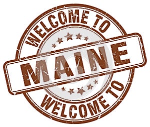 welcome to Maine stamp