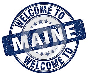 welcome to Maine stamp